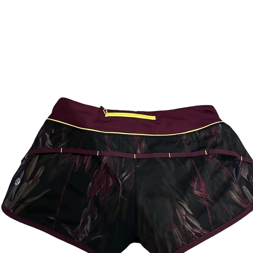 lululemon athletica Women's Black and Purple Athletic Shorts - Picture 4 of 6
